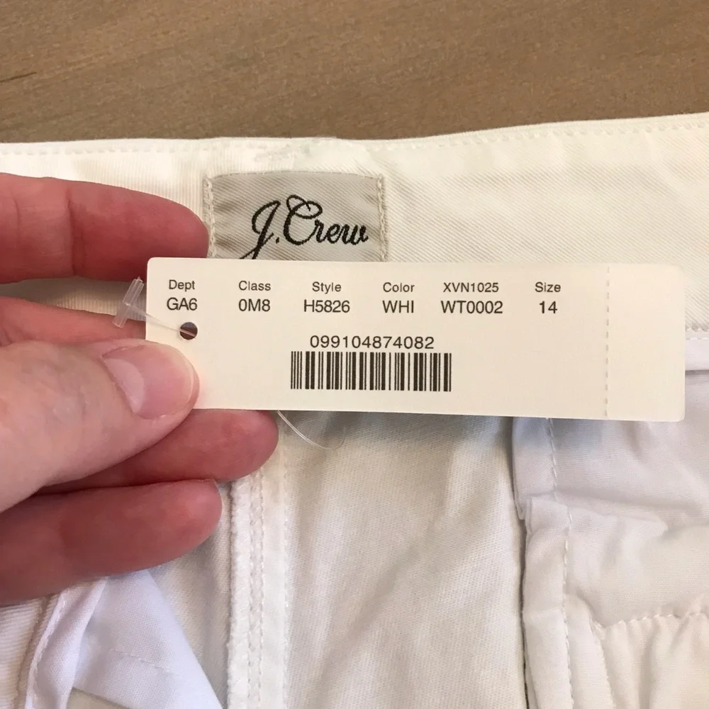 J Crew Women's White Shorts NWT 14 - Picture 6 of 9